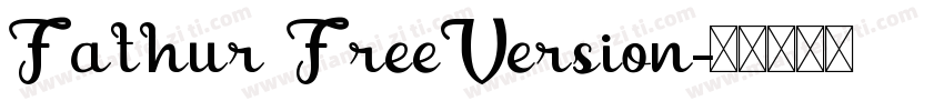 Fathur FreeVersion字体转换
